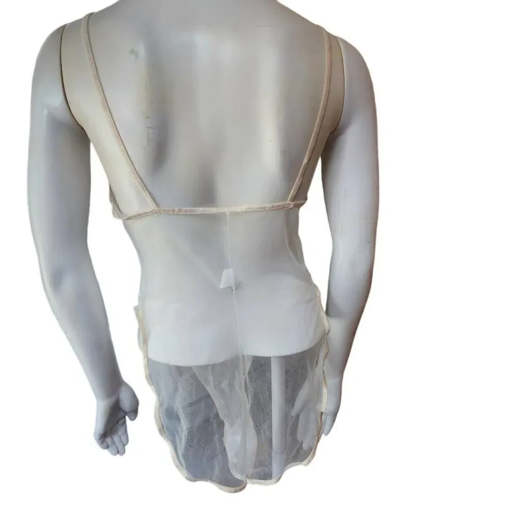 Vintage Cinema Etoile Cream Babydoll (M) - Picture 6 of 6
